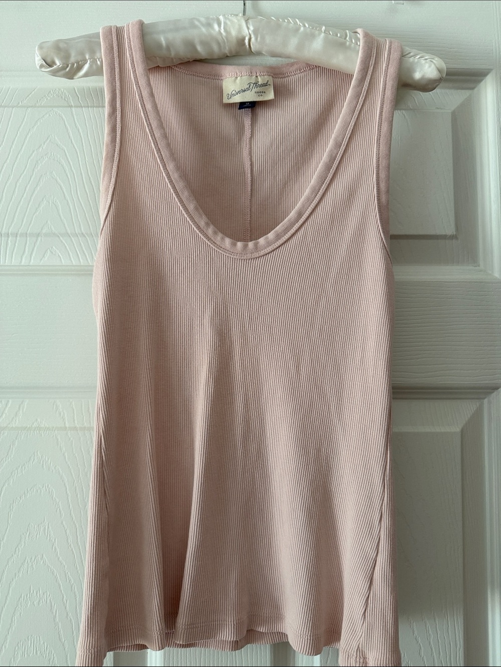 Universal Thread Light Pink Ribbed Scoop Tank